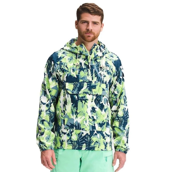 THE NORTH FACE PRINTED CLASS V PULLOVER MEN JACKET GREEN Tropical Camo - Picture 1 of 8